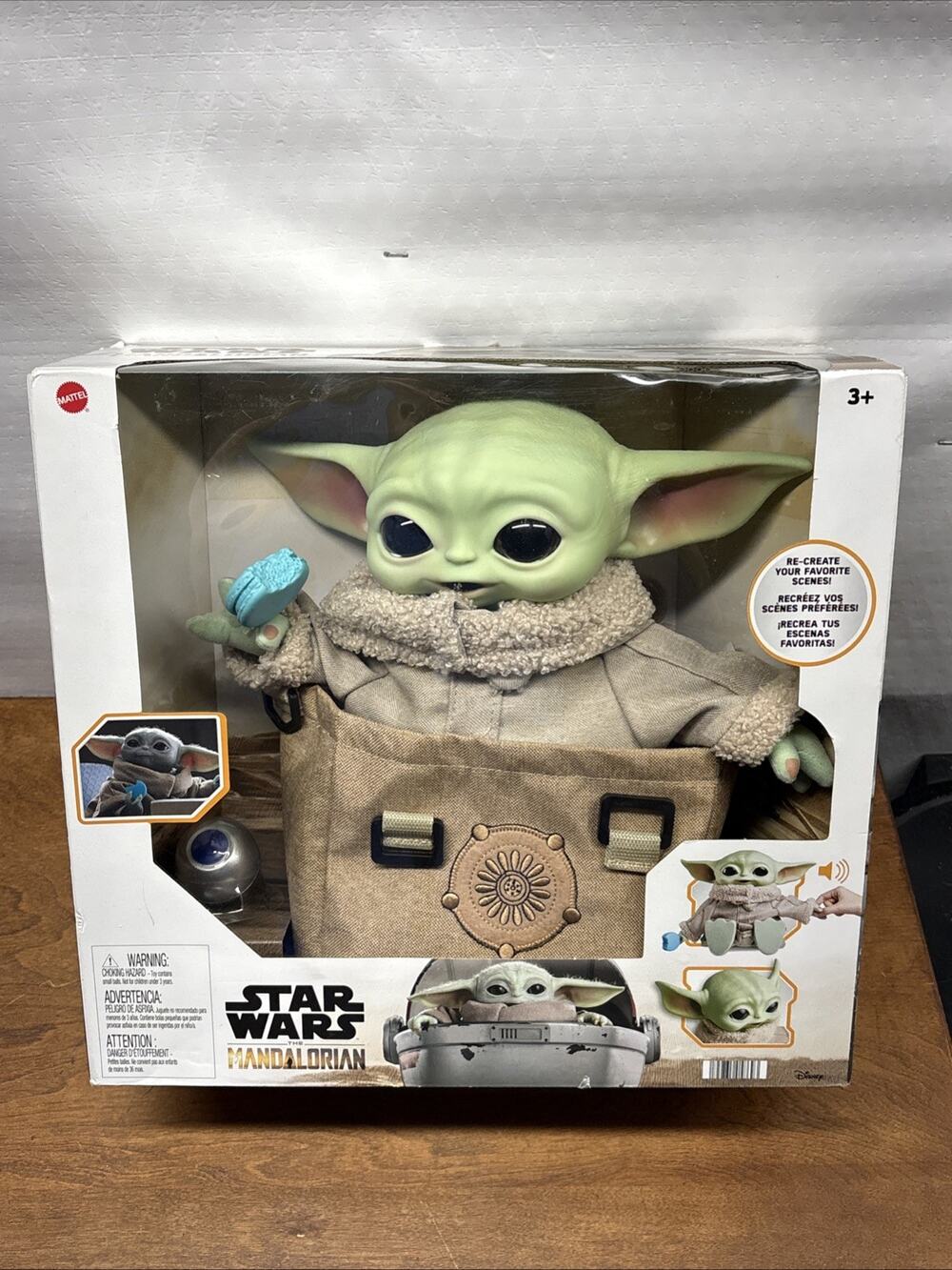 Baby Yoda Star Wars The Mandalorian Grogu with Cookie Premium Plush Bundle